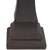 Sunnydaze Outdoor Glass Fiber Reinforced Concrete Patio Garden Simply Square Modern Bird Bath - 23" - Brown - 4 of 4
