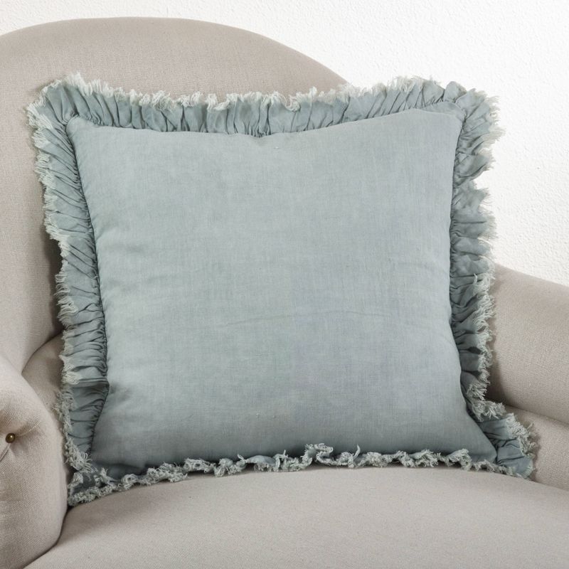 20"x20" Down Filled Ruffled Design Throw Pillow - Saro Lifestyle, 4 of 5