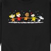 Men's - Peanuts - Christmas Ice Skating Snoopy Lucy Franklin Charlie and Sally Graphic Fleece Sweatshirt - 2 of 4