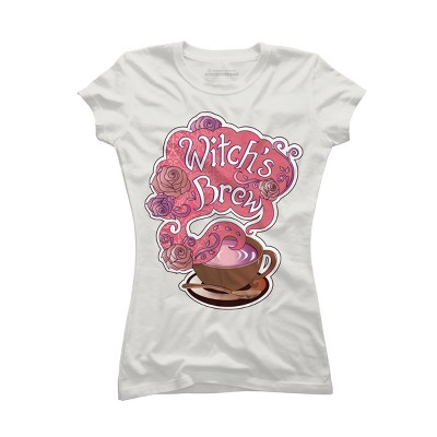Junior's Design By Humans Witch's Brew Cup of Coffee Pretty Halloween Concoction Shirt By TronicTees T-Shirt