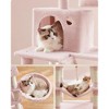 Feandrea 66.1/81.1"H Cat Tree Cat Tower for Indoor Cats, Plush Multi-Level Cat Condo with Scratching Posts, Perches, Caves, Hammock - 3 of 4