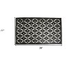 HomeRoots 22" X 36" Black Rubber Outdoor Door Mat - 3 of 4