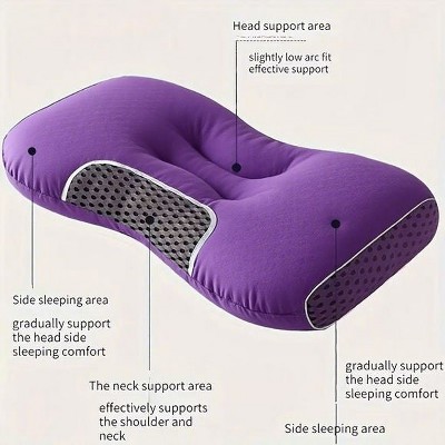 Aghana Digitals Premium Comfort Microfiber Pillows Butterfly-Shaped 3D Knitted Cotton Massage Pillow with Slow-Rebound Memory Foam for Cervical