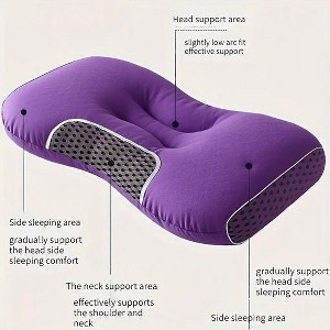 Aghana Digitals Premium Comfort Microfiber Pillows Butterfly-Shaped 3D Knitted Cotton Massage Pillow with Slow-Rebound Memory Foam for Cervical - 1 of 4