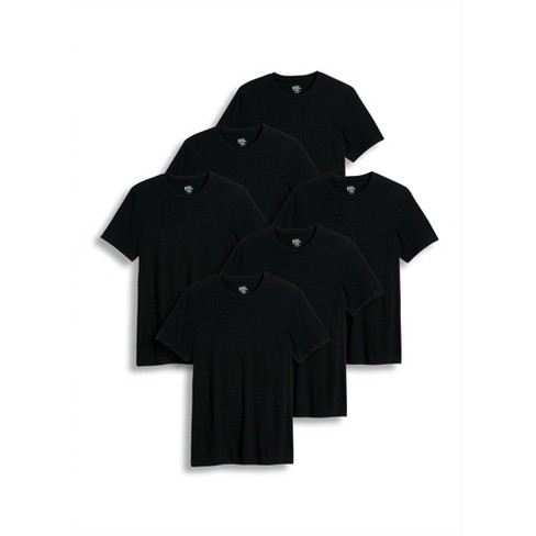 Jockey Men's Big & Tall Classic Crew Neck T-shirt- 6 Pack 2xl Black ...