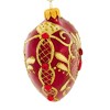 Miss Christmas 4.0 Inch Red And Gold Festive Heart Christmas Tree Ornament , Multi Seasonal Decor Love Valentine Holiday (1PC) - 3 of 4