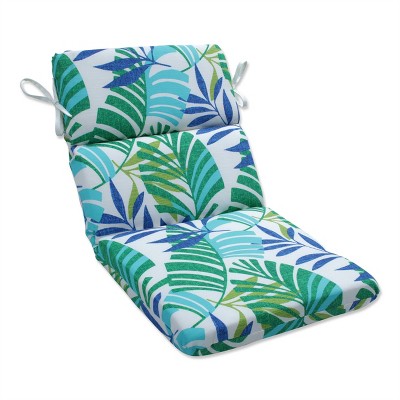 Pillow Perfect 40.5" x 21" Islamorada Outdoor/Indoor Rounded Corners Chair Cushion Blue/Green