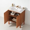 30" Bathroom Vanity with Sink – Freestanding Modern Wood Cabinet with Soft-Close Doors, Adjustable Shelf, Ceramic Basin - 4 of 4