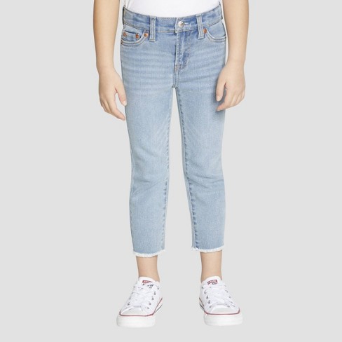 Girls' High-rise Embroidered Ankle Straight Jeans - Cat & Jack