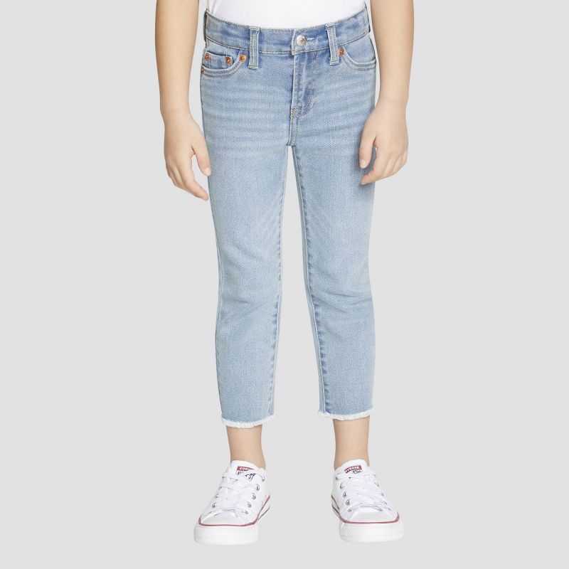Levi's® Girls' High-Rise Ankle Straight Jeans - Blue Denim, 1 of 7