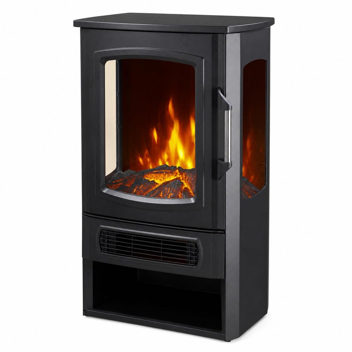 Garvee Three-Sided Electric Fireplace with Remote, 2-Stage with Heater, Thermostat & Timer, Adjustable Flame, Home & Kitchen Cozy Heating