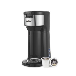 Salton 2-in-1 Single Serve Coffee Maker for K-Cup Coffee Capsules and Ground Coffee, Fits a Standard Size Travel Mug, 1000 Watts (FC1952) - 1 of 4