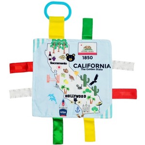 Baby Jack The Learning Lovey California State Tag Crinkle Square Toy That Teaches Facts 8" x 8" - 1 of 4