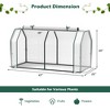 Costway 47" x 22" x 24" Portable Mini Greenhouse with 2 Zipper Doors & Ground Stakes - 3 of 4