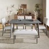 FONTOI Storage Ottoman Bench, Upholstered Dining Benches, End of Bed Bench, Foot Rest for Living Room Entryway, Beige&Grey, 15.35"*19.85"*39.75" - 2 of 4