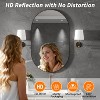 FAMYYT 30 in. W x 40 in. H Oval Aluminum Framed Wall Bathroom Vanity Mirror in Glossy Black - 3 of 4