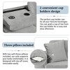 105"W Modern Sectional Sofa with Storage Ottoman, L-Shaped Couch with 2 Pillows and Cup Holder for Living Room - ModernLuxe - 4 of 4
