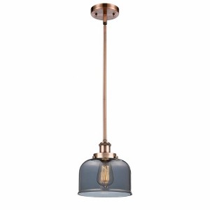 Bell - 1 Light Stem Hung Mini Pendant In Industrial Style-10 Inches Tall and 8 Inches Wide - 1 of 1