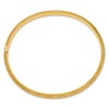 Black Bow Jewelry 6.5mm, 14k Yellow Gold, Diamond Cut Fancy Hinged Bangle Bracelet - 2 of 4