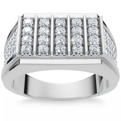Pompeii3 1Ct Men's Diamond Ring 14k Gold Lab Created