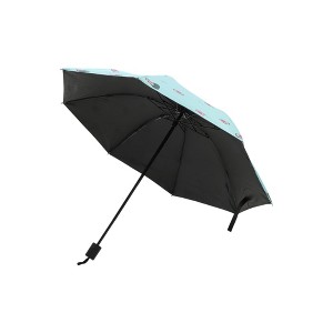Unique Bargains Portable Umbrella 8-Rib Avocado Pattern Sun Block Impact Cloth Vinyl 39.37"x27.17" 1 Pcs - 1 of 4