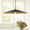Dewdrop 31.5 Inch Extra Large Modern Black Pendant Light, Farmhouse Industrial Dome Shade Hanging Fixture - 2 of 4