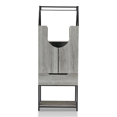 Meluse Multi Storage Wine Cabinet Vintage Gray - HOMES: Inside + Out