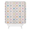 Schatzi Brown Retro Jumbo Daisy Pastel Shower Curtain Pink - Deny Designs: Floral Microfiber, Easy Care, Ring Top - 2 of 4