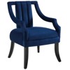 Set of 2 Harken Accent Chairs Performance Velvet Navy - Modway: Upholstered Wooden Frame, Spot Clean - 3 of 4