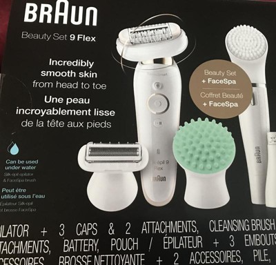 Braun Silk-epil 9-020 Flex Wet Target & Cordless Dry Extra 5 Accessories : + 3-in-1 Epilator Women\'s
