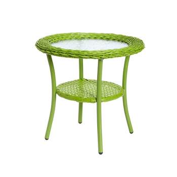 Outdoor Living  Roma All-Weather Wicker Side Table - 18"Diam. x 17"H