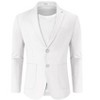 Men's Casual Blazer Linen Sport Coat Two Button Lightweight Jackets Business Daily Suit - 2 of 4