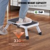 VEVOR Step Stool 1-Step 330lbs Capacity, Folding Steel Step Ladder 3 Adjustable Height, for Office, RVs, Pets, Bathrooms,Bedrooms,Black+White - 4 of 4