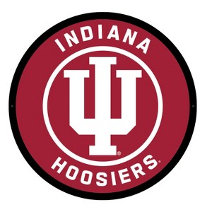 Evergreen Ultra-Thin Edgelight LED Wall Decor, Round, University of Indiana- 23 x 23 Inches Made In USA - 1 of 4