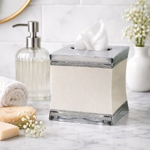 Stainless Steel Square Facial Tissue Box Cover Holder, Modern Bathroom ...