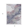HomeRoots 3' X 5' Blush And Gray Abstract Washable Indoor Outdoor Area Rug - 3 of 3