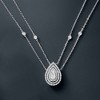 Ross-Simons 1.00-0.90 ct. t.w. CZ 2-Strand Drop Necklace in Sterling Silver - 3 of 4
