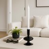 Glass Taper Candle Holder - Modern Decorative Candlestick for Home, Office, Bedroom & Living Room - Elegant Tall Contemporary Accent Decor - 3 of 4