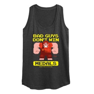 Women's - Disney - Bad Guys Don’t Win Medals Graphic Racerback Tank - 1 of 4
