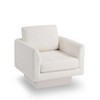 CAVINAS Upholstered Swivel Accent Chair with Curved Armrest Design,Modern Barrel Chair for Bedroom,Reading Room - 4 of 4