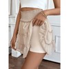 Women's Flowy Skorts Ruffle Tiered Skorts Casual High Waist Mini Skirts Tennis Golf Crochet Shorts - 4 of 4
