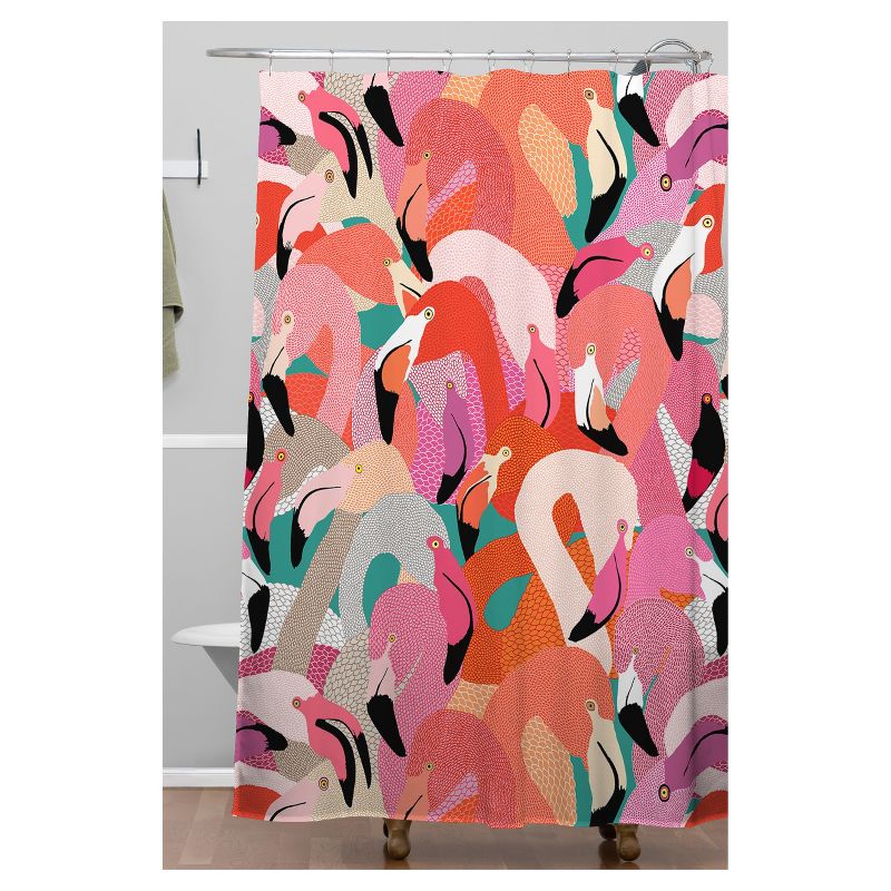Floral Shower Curtain Pink - Deny Designs, 3 of 6