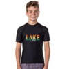 Boys' Lake Life Short-Sleeve Swimsuit Rashguard Top Swim Shirt Black - 2 of 4