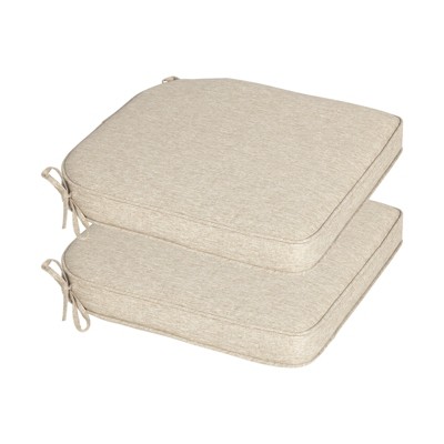 Aoodor Outdoor Dining Chair Cushions Set of 2, Waterproof Patio Furniture Seat Cushions, Outdoor Chair Pads with Ties