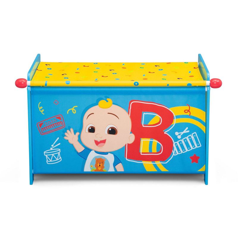 Delta Children CoComelon Toy Box with Retractable Fabric Top - Blue, 5 of 9