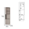 NicBex 71.1 Inch Kitchen Pantry Storage Cabinet with Open Shelves,2 Door Cabinets for Dining Room,Bathroom,Kitchen - 4 of 4