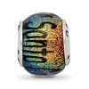 Black Bow Jewelry Santa Cruz & Palm Trees Dichroic Glass & Sterling Silver Bead Charm - 3 of 4