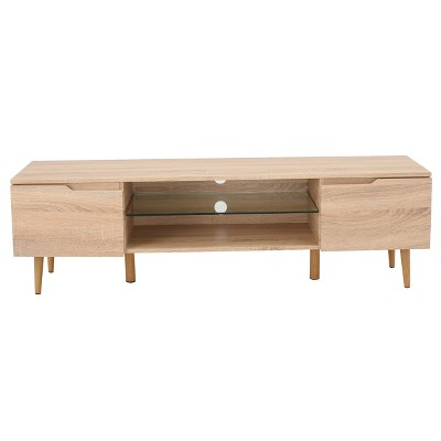 Rowan Finished Wood TV Stand for TVs up to 59" Oak - Christopher Knight Home