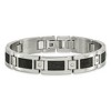 Black Bow Jewelry Mens Stainless Steel Diamond Polished & Laser Cut Bracelet, 8.25 Inch - 3 of 4