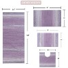 Gradiation Bathroom Decor, Washable Rug, Bathroom Mat, Bathroom Rug Set, Bath Mat Set, Bath Floor Mat Non-Slip, 4 Pcs Set with Runner, Purple - 3 of 4